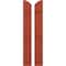 Ekena Millwork Americraft 2-Board (3 Batten) Wood Joined Board-n-Batten Shutters w/Ellipt Top, ARW401BE207X77CLH, PR ARW401BE207X77CLH - alternate 1